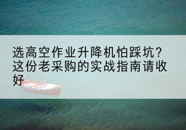 杞县高空作业升降机厂家推荐-选高空作业升降机怕踩坑？这份老采购的实战指南请收好